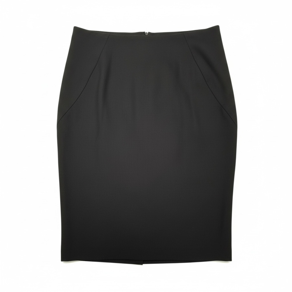Theory Black Wool Blend Pencil Skirt Size 8